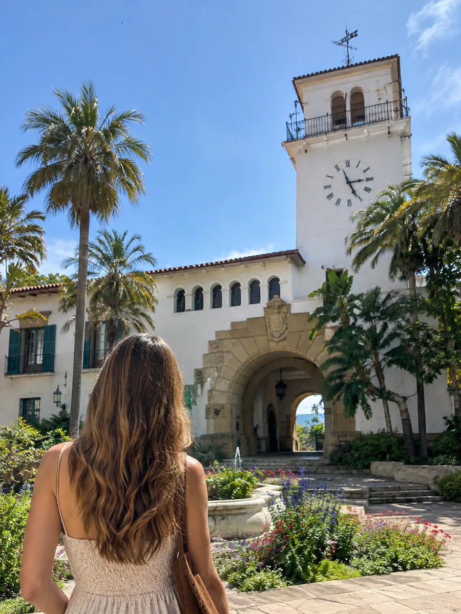 Blick auf das Santa Barbara County Courthouse